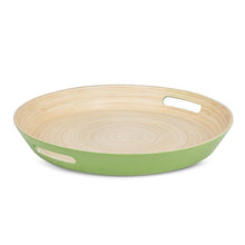 Load image into Gallery viewer, Large Bamboo Tray with Handles - Green