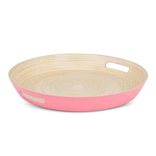 Load image into Gallery viewer, Large Bamboo Tray with Handles - Melon
