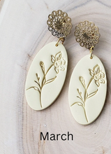 Load image into Gallery viewer, Birth Month Earrings - March