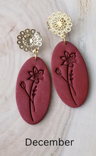 Load image into Gallery viewer, Birth Month Earrings - December