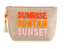 Load image into Gallery viewer, Shiraleah Sunrise Suntan Zip Pouch - Natural
