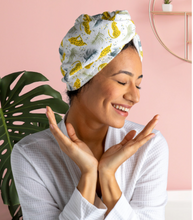 Load image into Gallery viewer, Lemon Lavender Plot Twist Microfiber Turbo Towel - Assorted