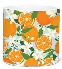 Load image into Gallery viewer, Oranges & Blossoms Planter 6.5"