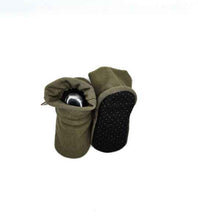Load image into Gallery viewer, HaCo Baby Booties - Army Green Bamboo - Size 4