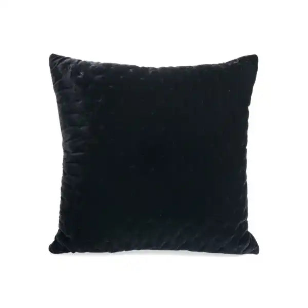 Black Velvet Quilted Cushion Something Beautiful Cafe and Gift Shop