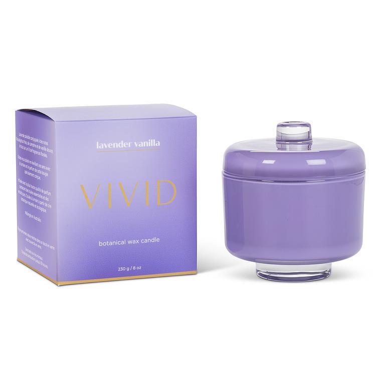 Lavender Vanilla Candle in Pedestal Jar 4