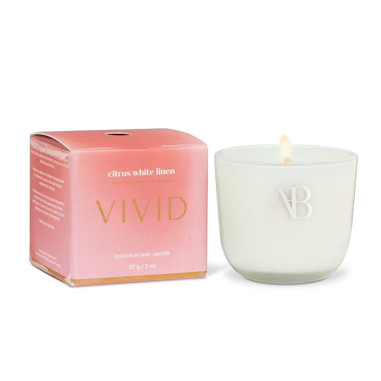 Mini Citrus White Linen Candle 2