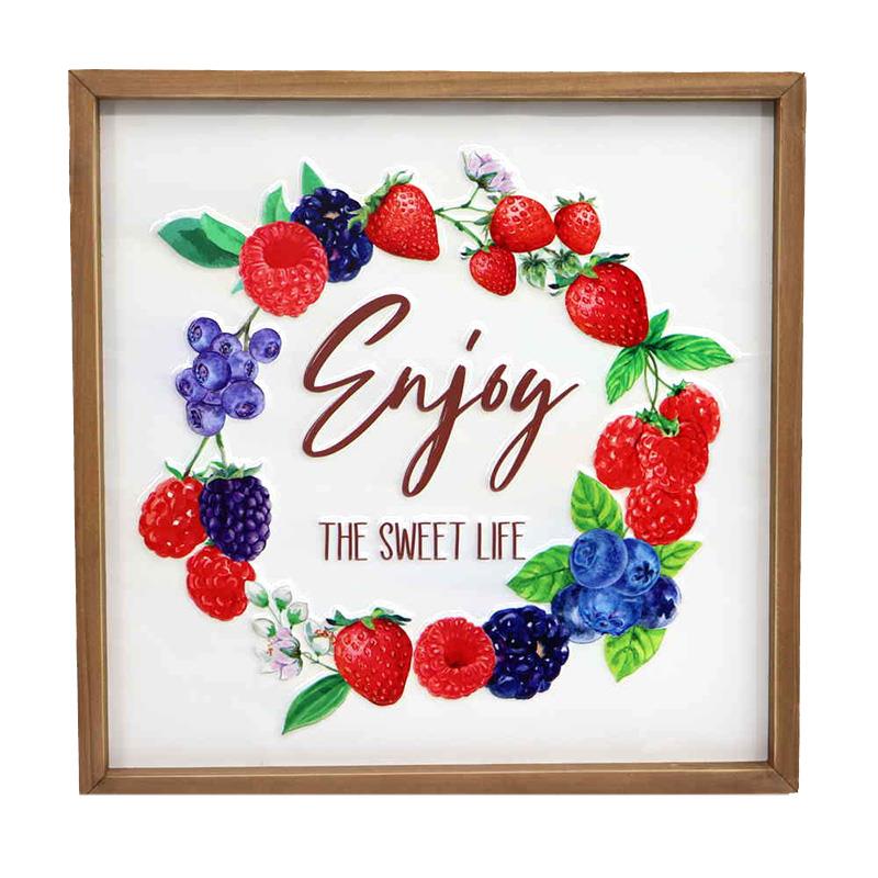 Enjoy The Sweet Life Berry Wall Plaque