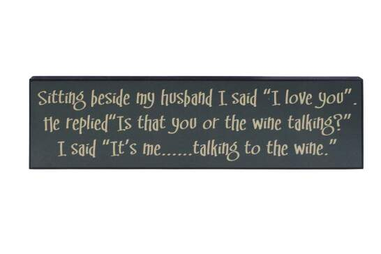 Talking To the Wine Wall Sign