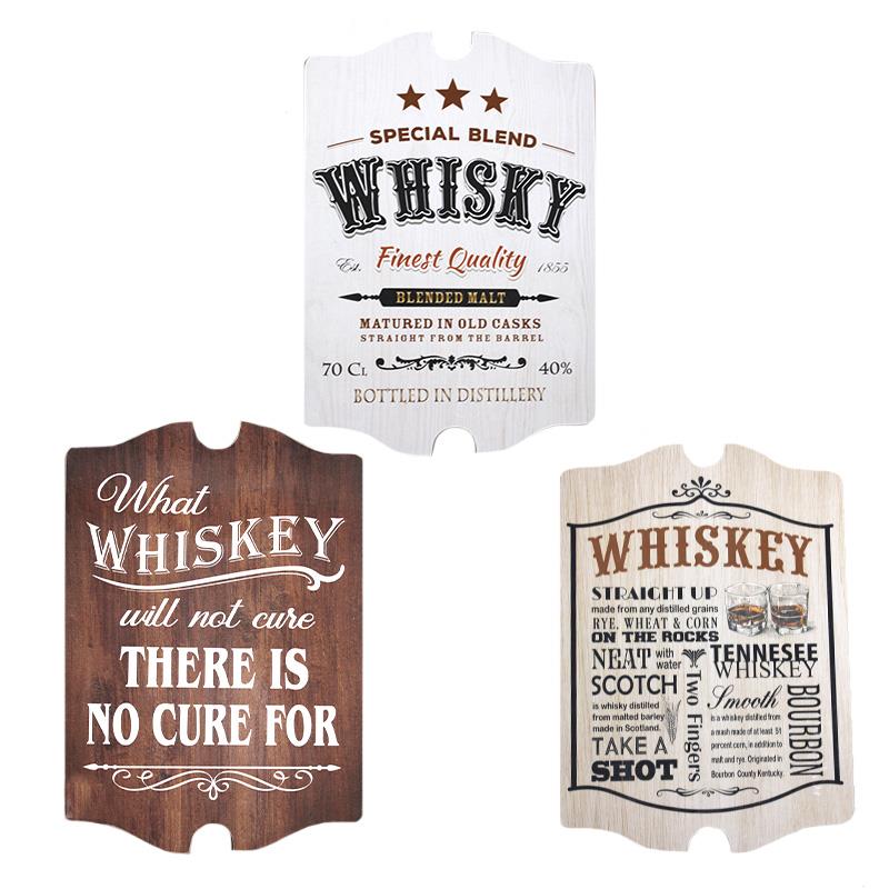 Whiskey Wall Sign - Assorted
