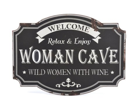 Woman Cave Metal Wall Sign