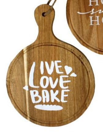Cutting Board with Saying - Live Love Bake
