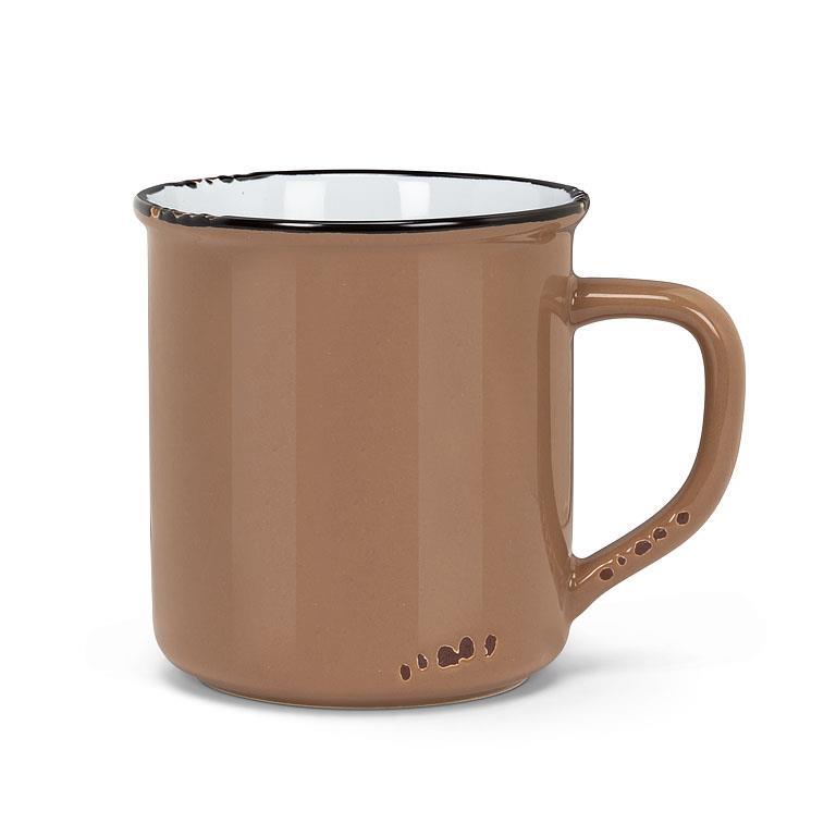 Enamel Look Coffee Mug - Taupe - 4