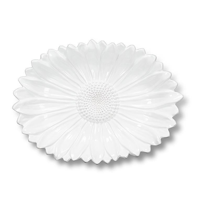 White Flower Platter Large 11.5