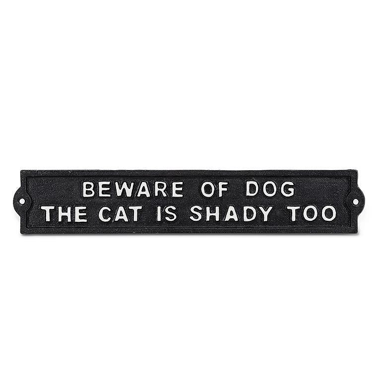 Beware of Dog Iron Sign