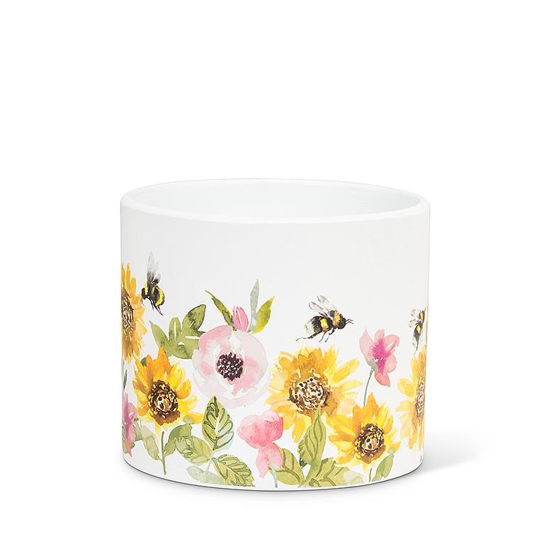 Sunflower & Bees Planter - Medium