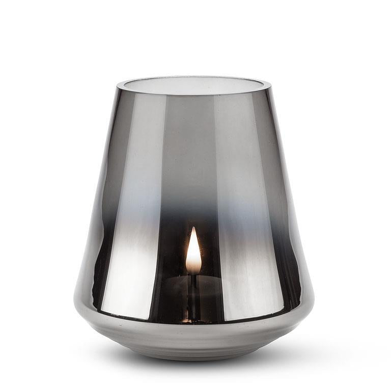Cone Shaped Hurricane Silver Candle Holder