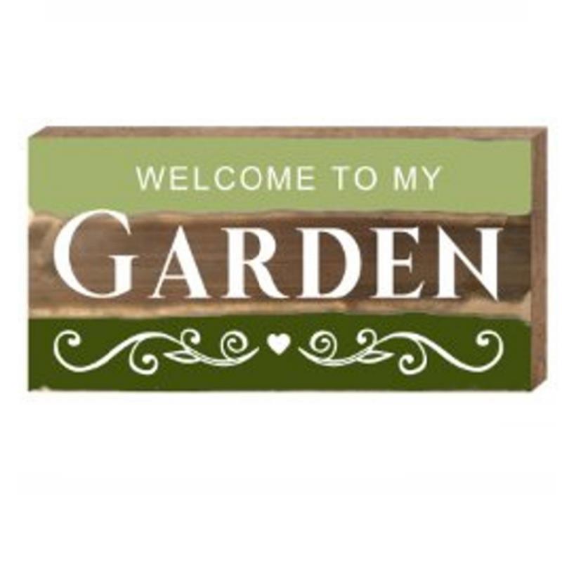 Welcome To My Garden Sign - Green & Natural