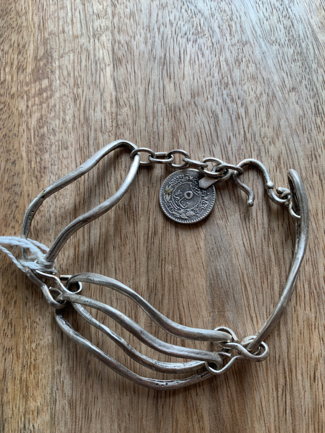 Double Open Swirl Bracelet - Silver