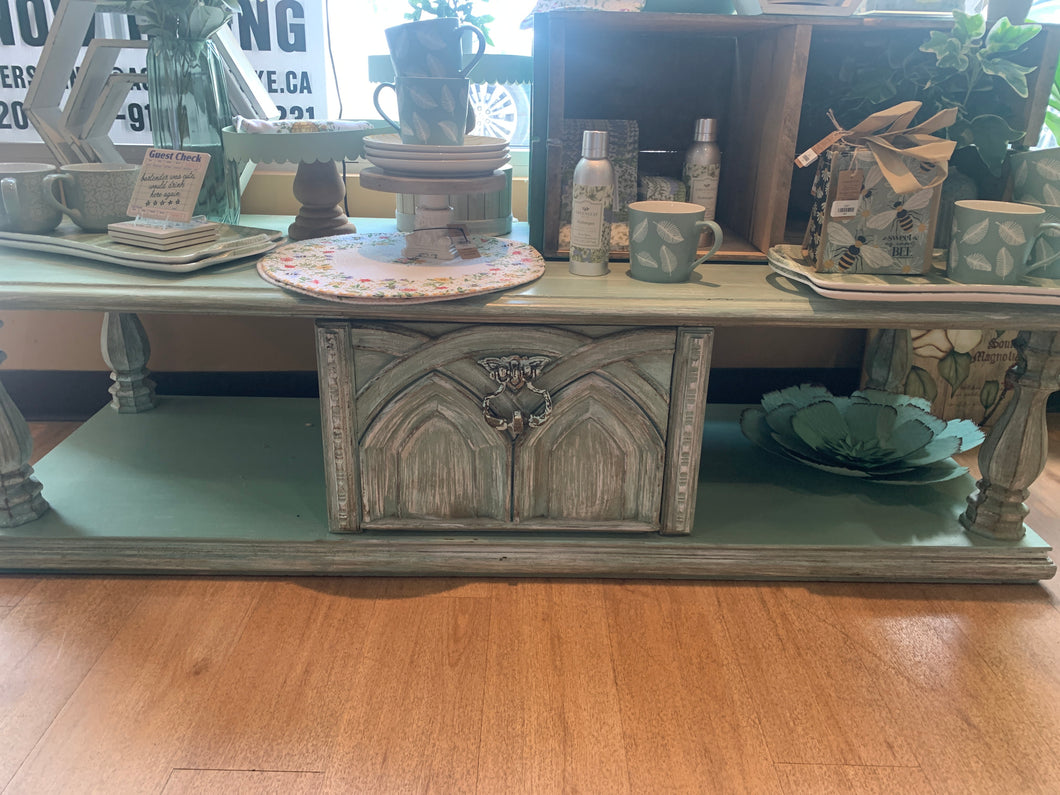 Sea Green Distressed Coffee Table - Local Handcrafted Furniture