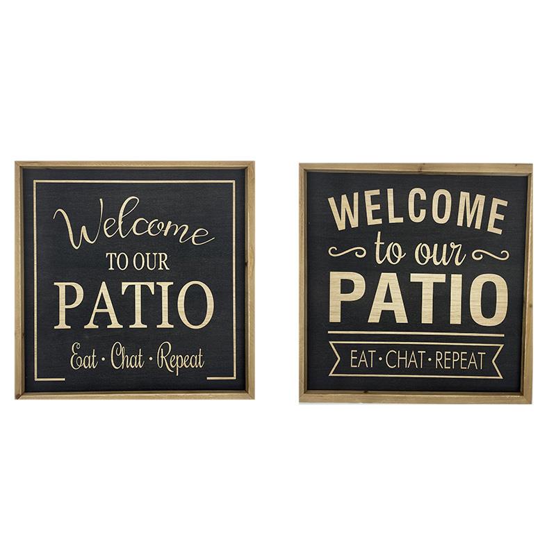 Welcome To Our Patio Sign - Small - Assorted Styles