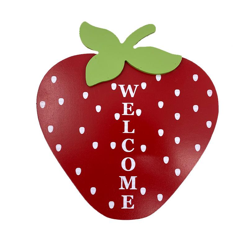 A Big Strawberry Welcome Sign