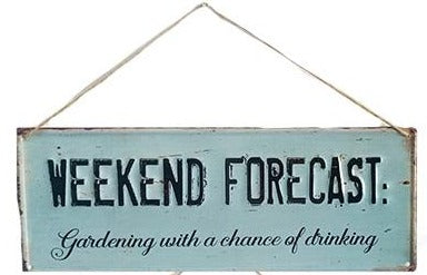 Weekend Forecast - Metal Garden Wall Sign