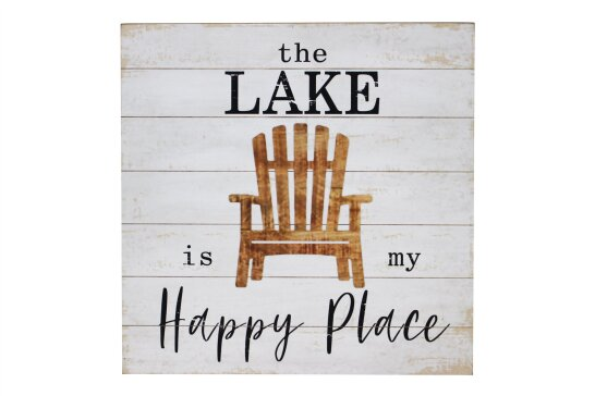 The Lake is My Happy Place Muskoka Chair Sign