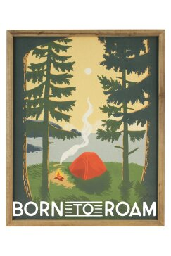 Born To Roam Framed Wood Painting