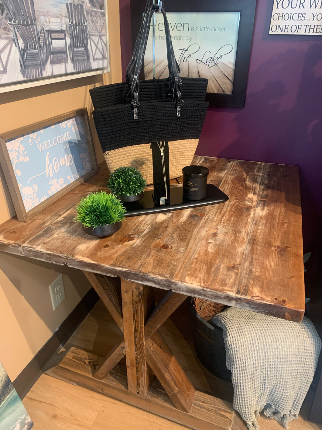 Brown Square Wood Table