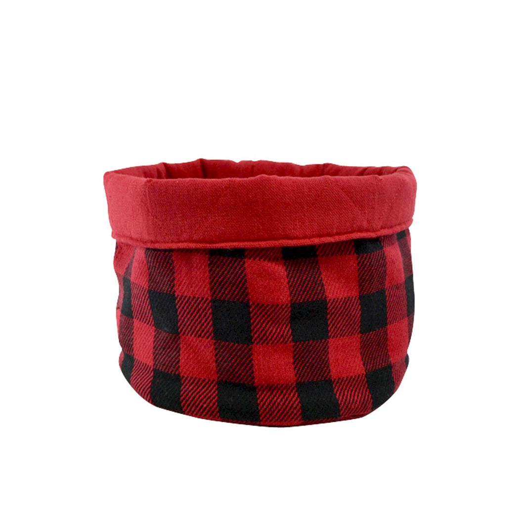 Black & Red Buffalo Plaid Fabric Bread Bag