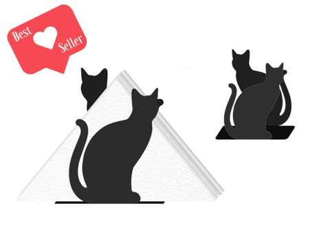 Metal Cat Napkin Holder