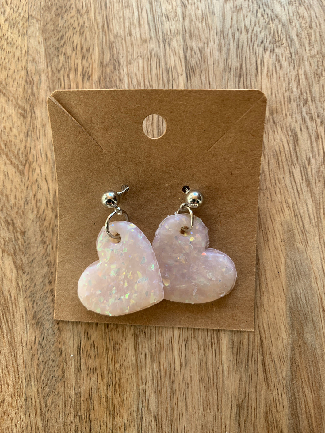 Glitter Heart Earring - Local/ Handmade