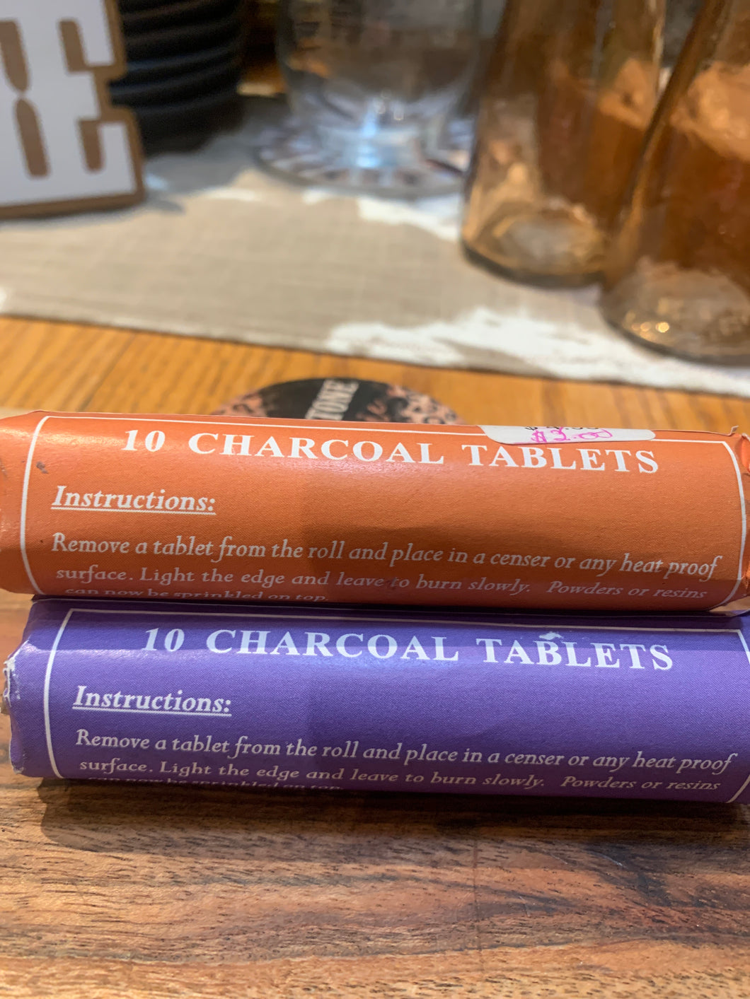 Burning Charcoal tablets