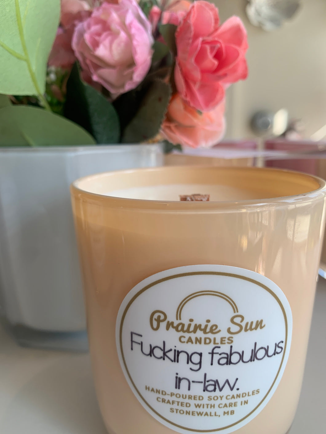 F***ing Fabulous In-Law: Peach Jar Wood Wick Soy Candle