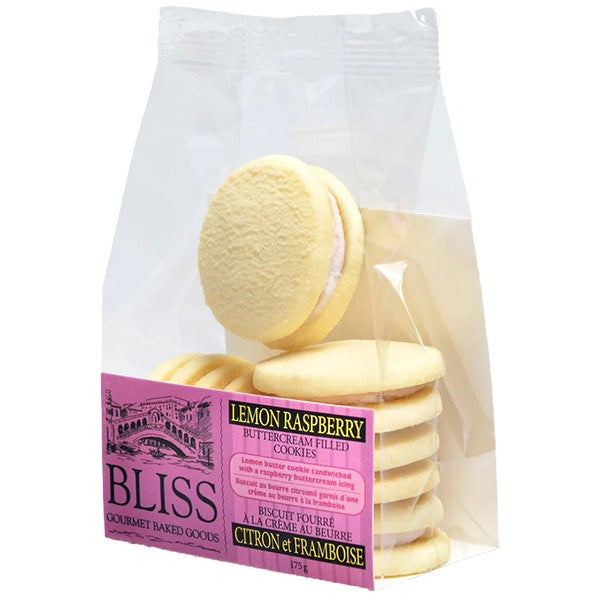 Bliss Gourmet Lemon Raspberry Buttercream Cookies 175g