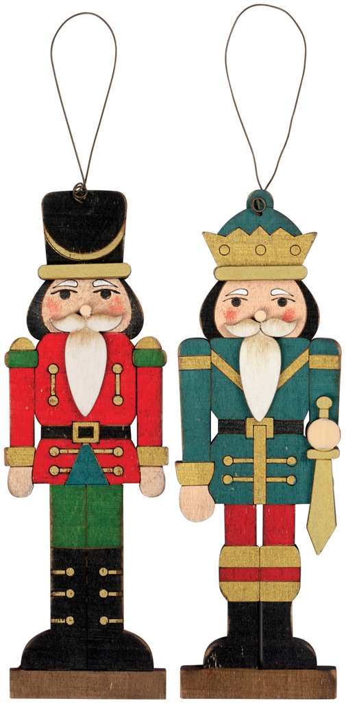 Wooden Nutcracker Ornament - Assorted