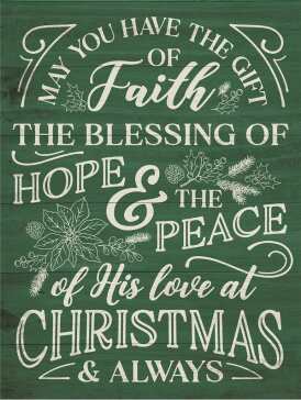 Faith Hope Block Wall Decor