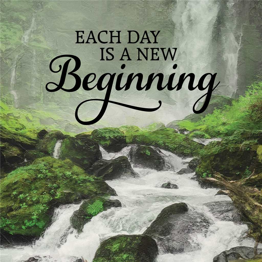 Each Day Is A New Beginning Stoneware Coaster