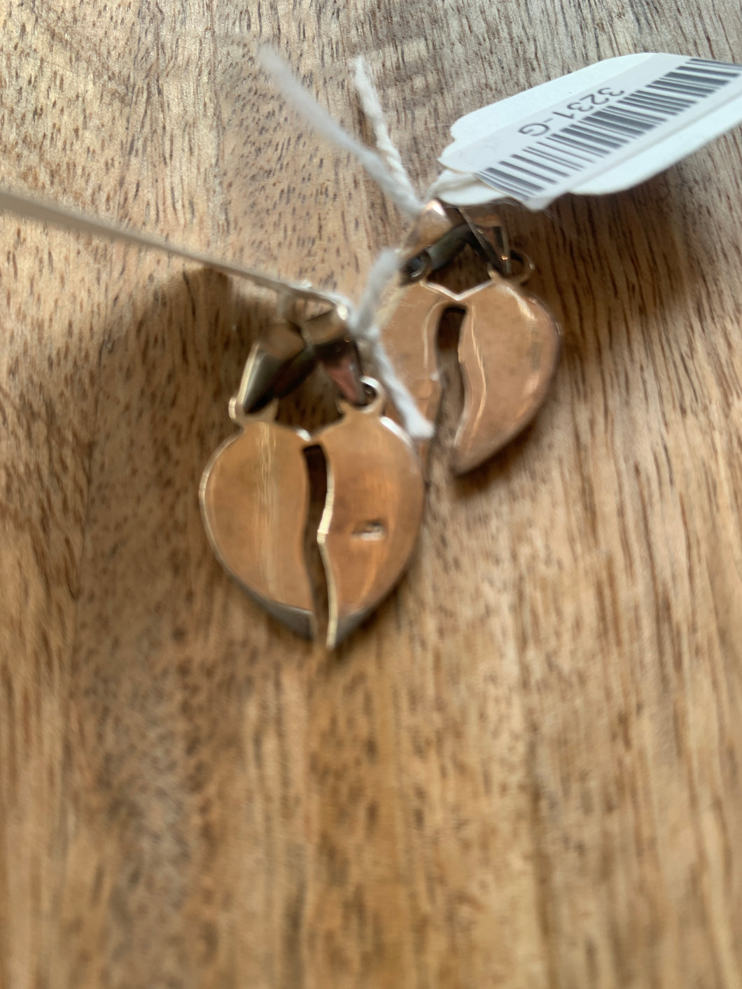 Sterling Silver Split Heart Pendant