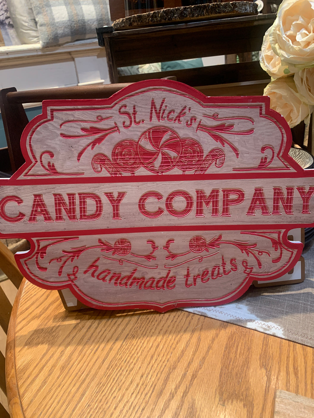 St Nick's Candy Company Wood Sign