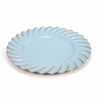 Light Blue Charger Plate with Twisted Edge – Something Beautiful Cafe ...