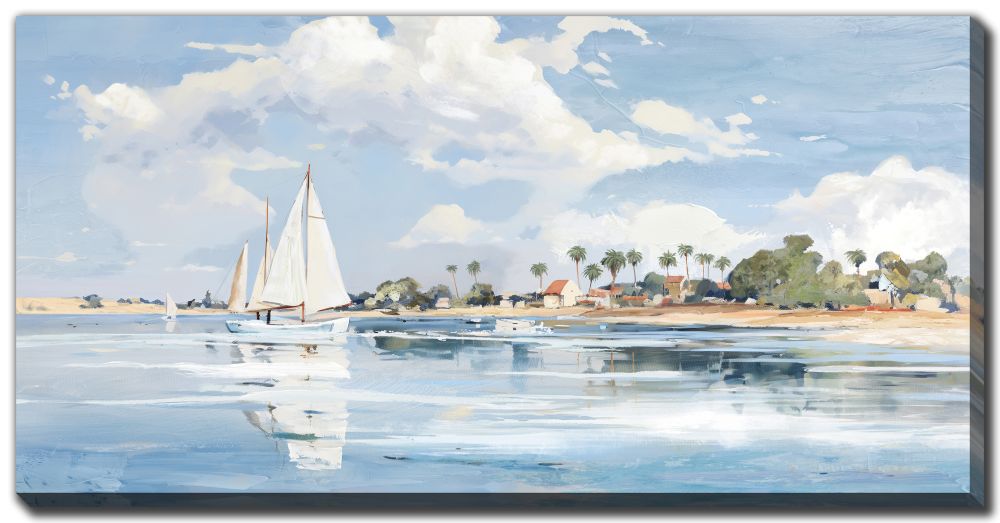 Lakeside Leisure Hand Embellished Canvas Print 28