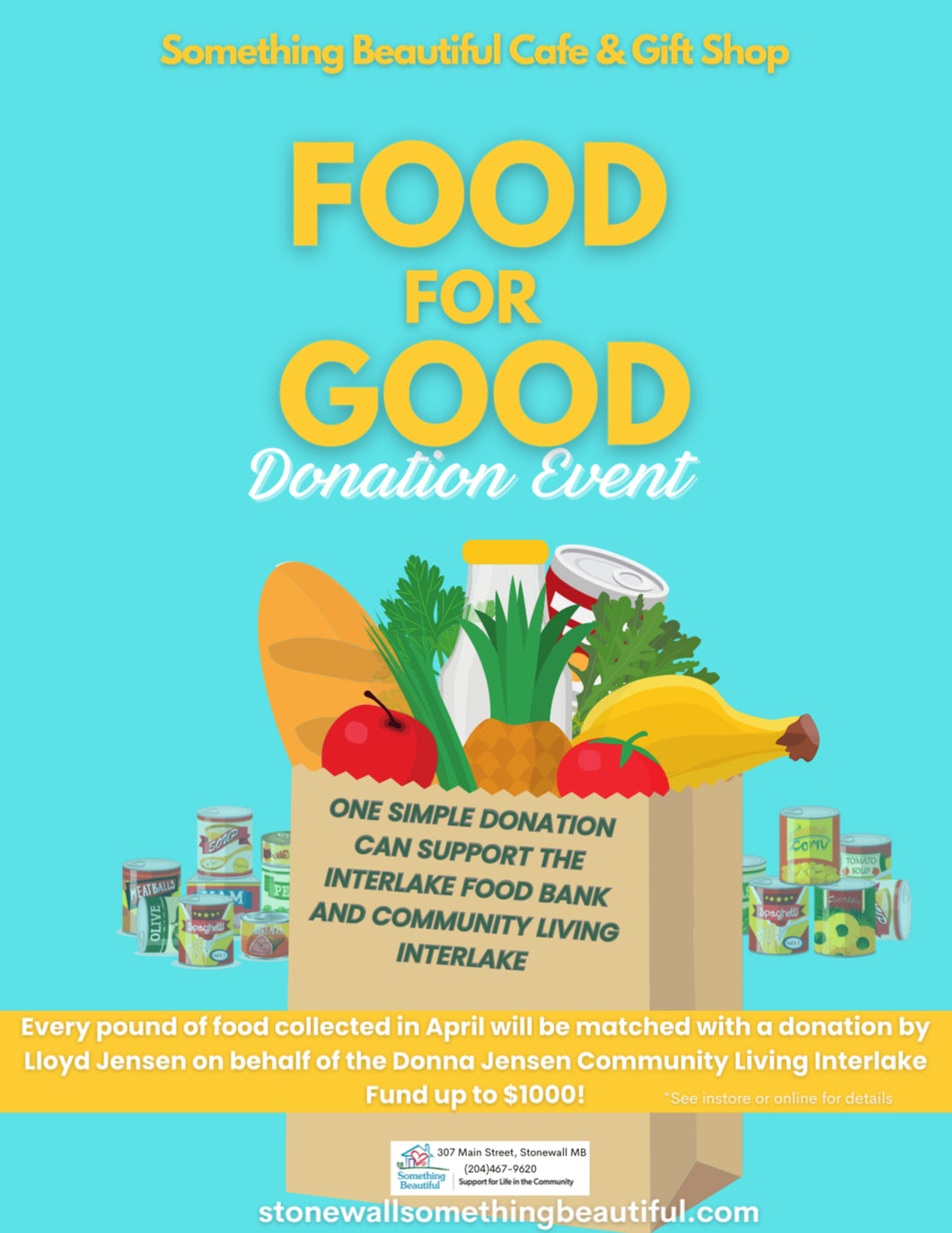 Food for Good Donation Drive - April 1-30th!