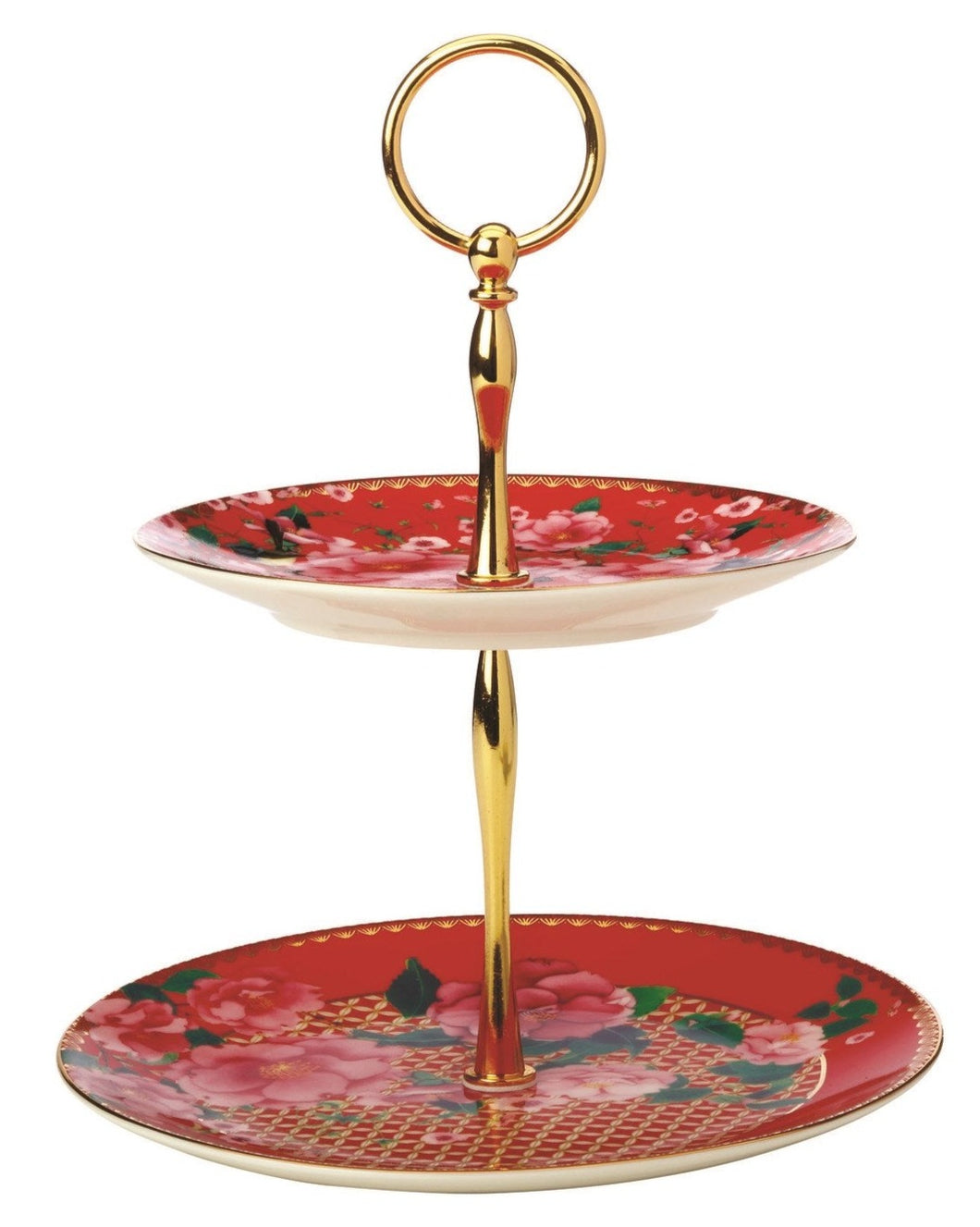 Maxwell & Williams 2 Tier Porcelain Cake Stand - Red