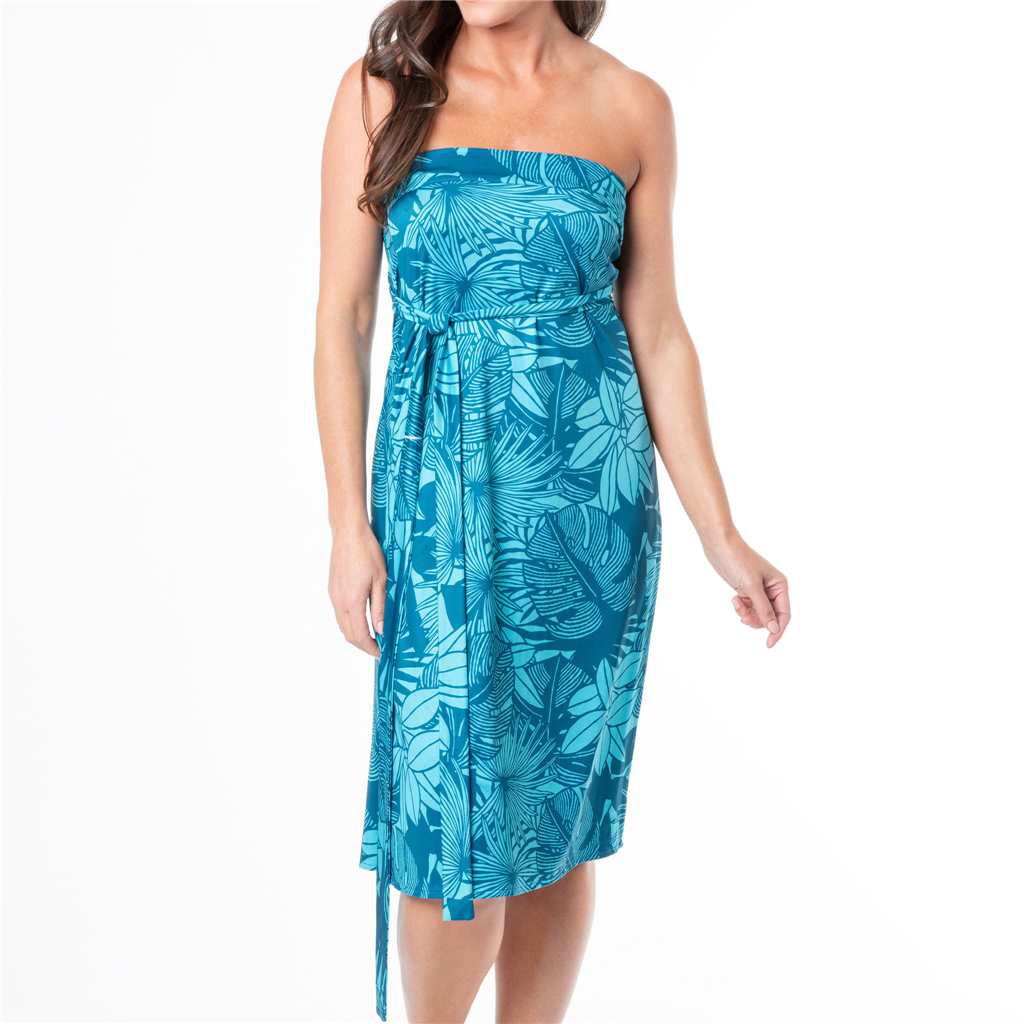 Tropical Print 4-in-1 Dress - Blue O/S