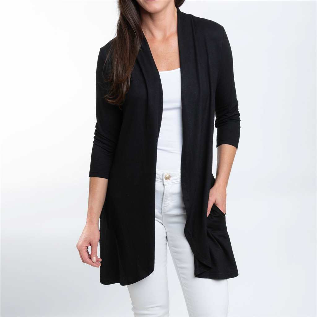 Black 3/4 Length Cardigan S/M