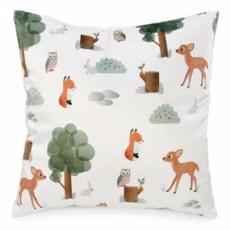 Suedette Forest Animal Cushion