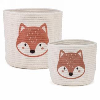 Basket with Fox Motif - Medium