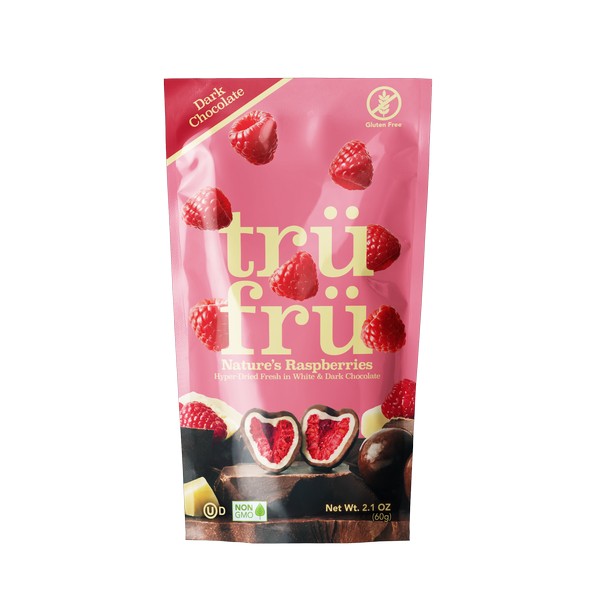 Tru Fru Dark Chocolate Raspberries 60g